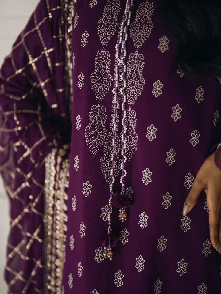 Salitex Unstitched Embroidered Chiffon 3 Piece Suit SUNS8CH507 Festive Collection