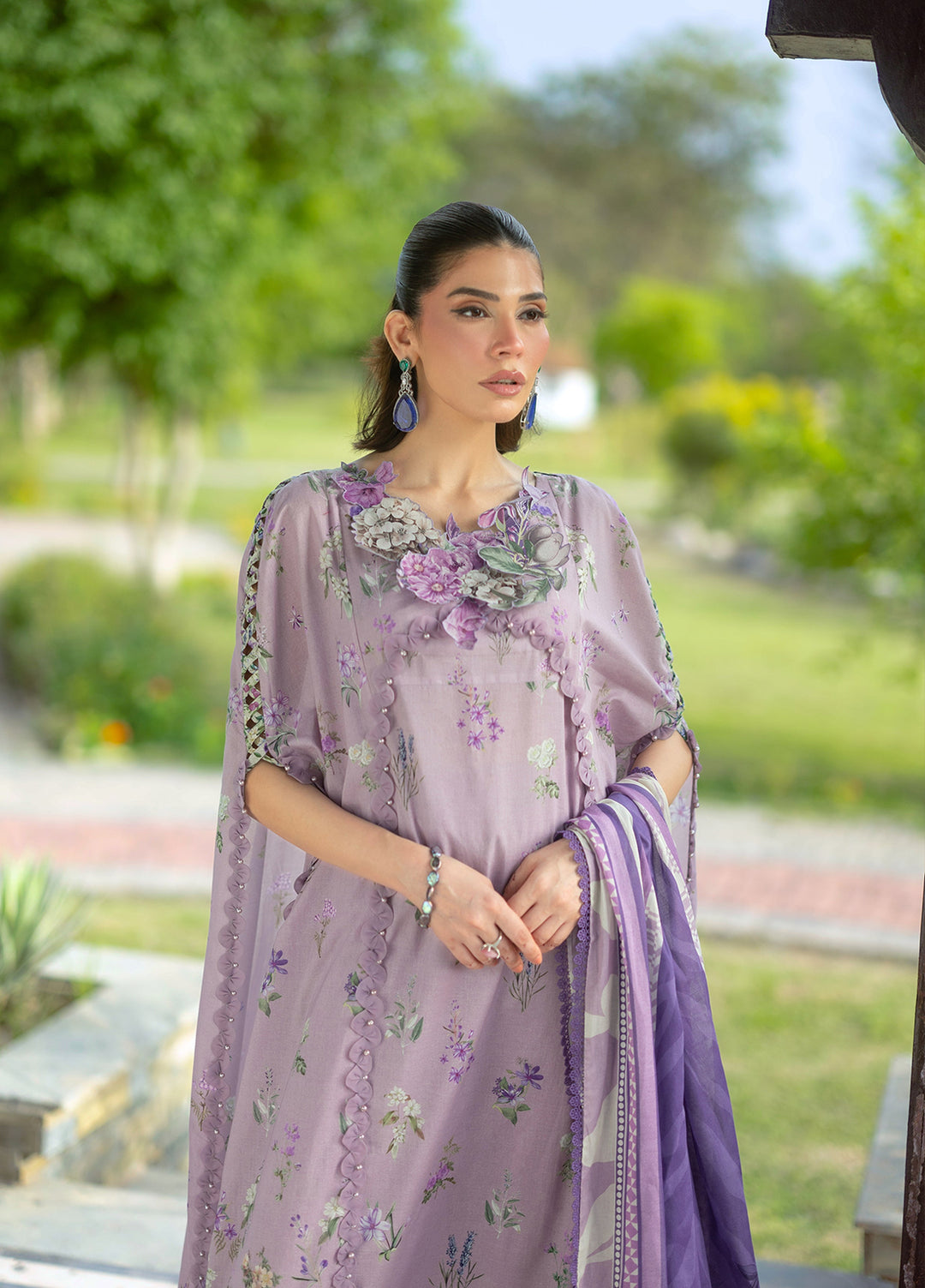 Bridgerton by Elaf Unstitched Printed Lawn 3 Piece Suit EL26ULB EPB-6A - Summer Collection