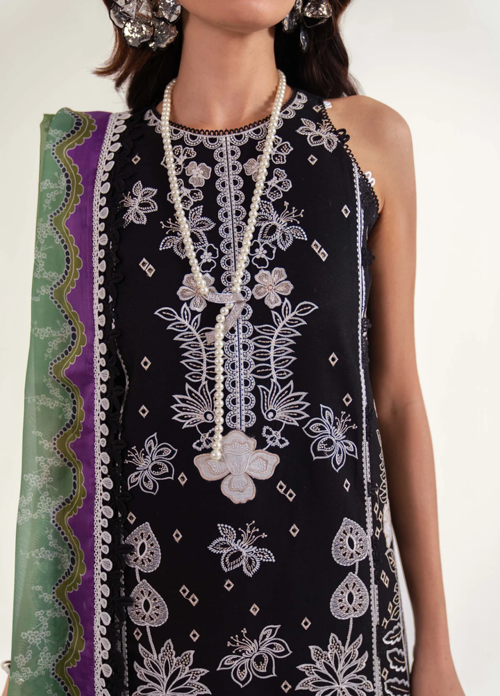 Sable Vogue Unstitched Embroidered Lawn 3 Piece Suit SV26UL SL-10-25-V2 - Summer Collection