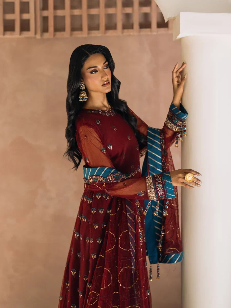 Salitex Unstitched Embroidered Chiffon 3 Piece Suit SUNS8CH523 Festive Collection