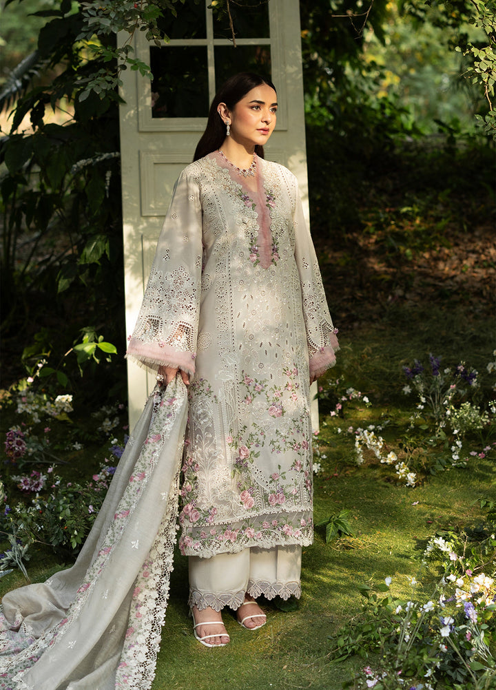Elaf Premium Unstitched Embroidered Lawn 3 Piece Suit EL26ULF All Magical ELQ-1A - Festive Collection