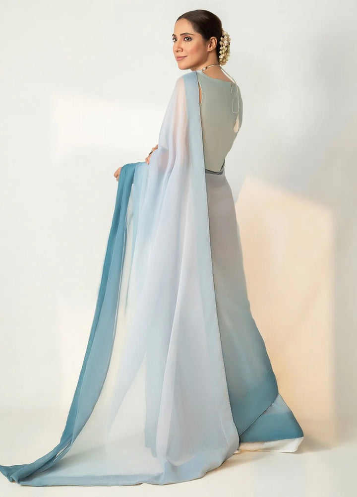 Imran Aftab RTW Printed Chiffon Saree IASC-UF-10 - Festive Collection