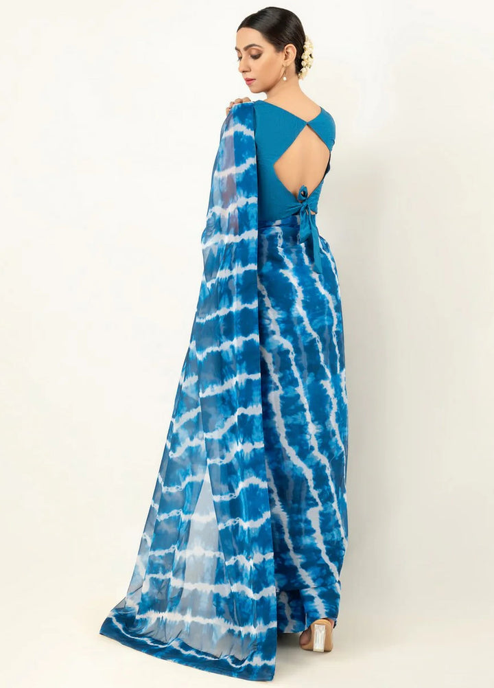 Imran Aftab RTW Printed Chiffon Saree IASC 07 - Festive Collection