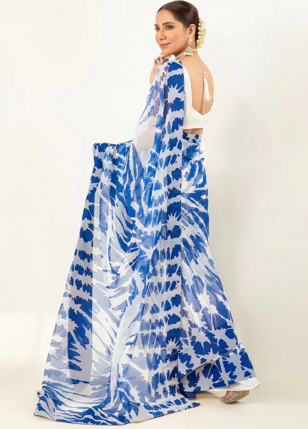 Imran Aftab RTW Printed Chiffon Saree Suit IASC 08 - Festive Collection
