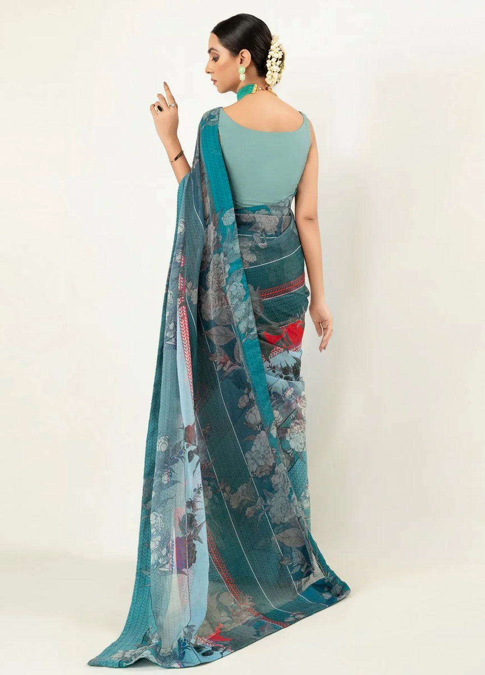 Imran Aftab RTW Printed Chiffon Saree Suit IASC 03 - Festive Collection