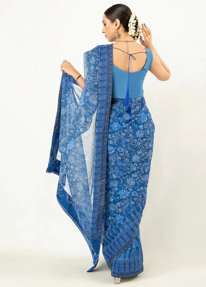 Imran Aftab RTW Printed Chiffon Saree Suit IASC 05 - Festive Collection