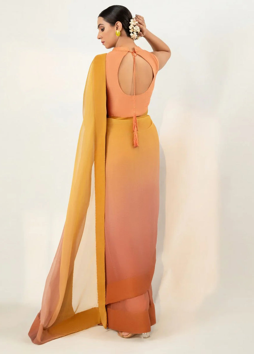 Imran Aftab RTW Printed Chiffon Saree Suit IASC 11 - Festive Collection