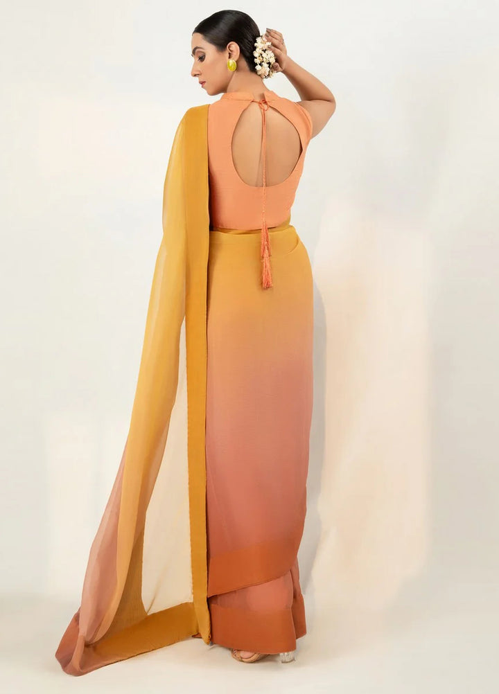 Imran Aftab RTW Printed Chiffon Saree Suit IASC 11 - Festive Collection