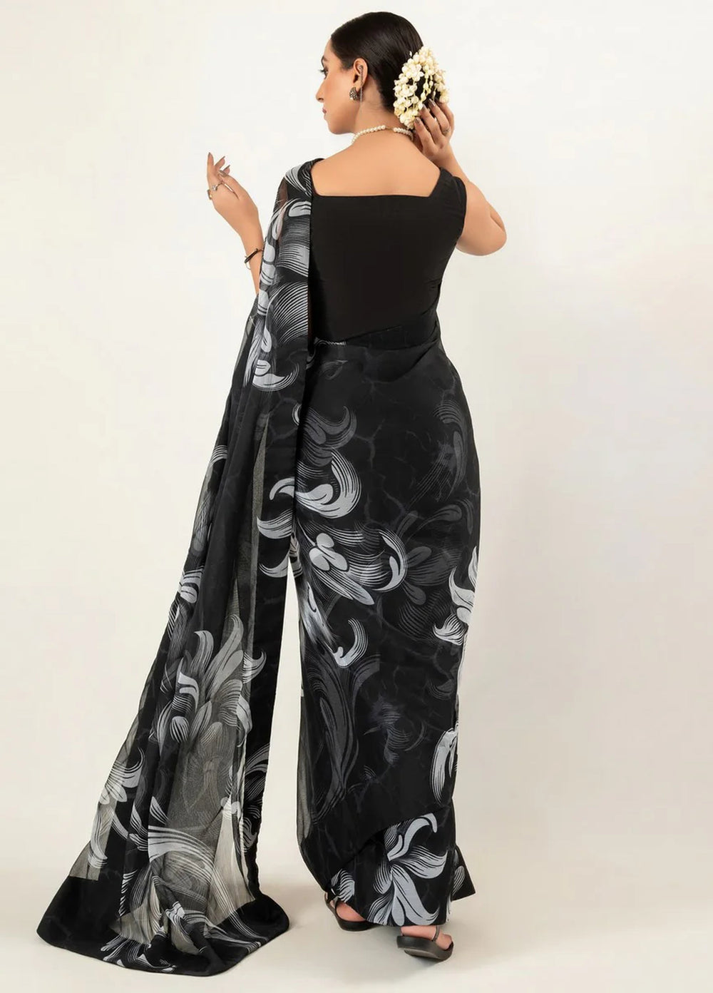 Imran Aftab RTW Printed Chiffon Saree Suit IASC 01 - Festive Collection