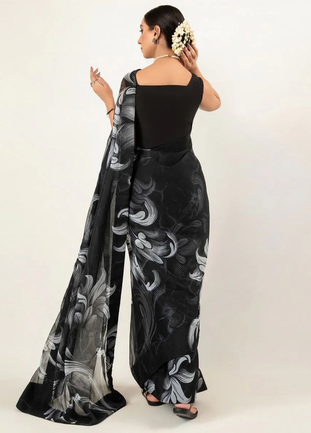 Imran Aftab RTW Printed Chiffon Saree Suit IASC 01 - Festive Collection