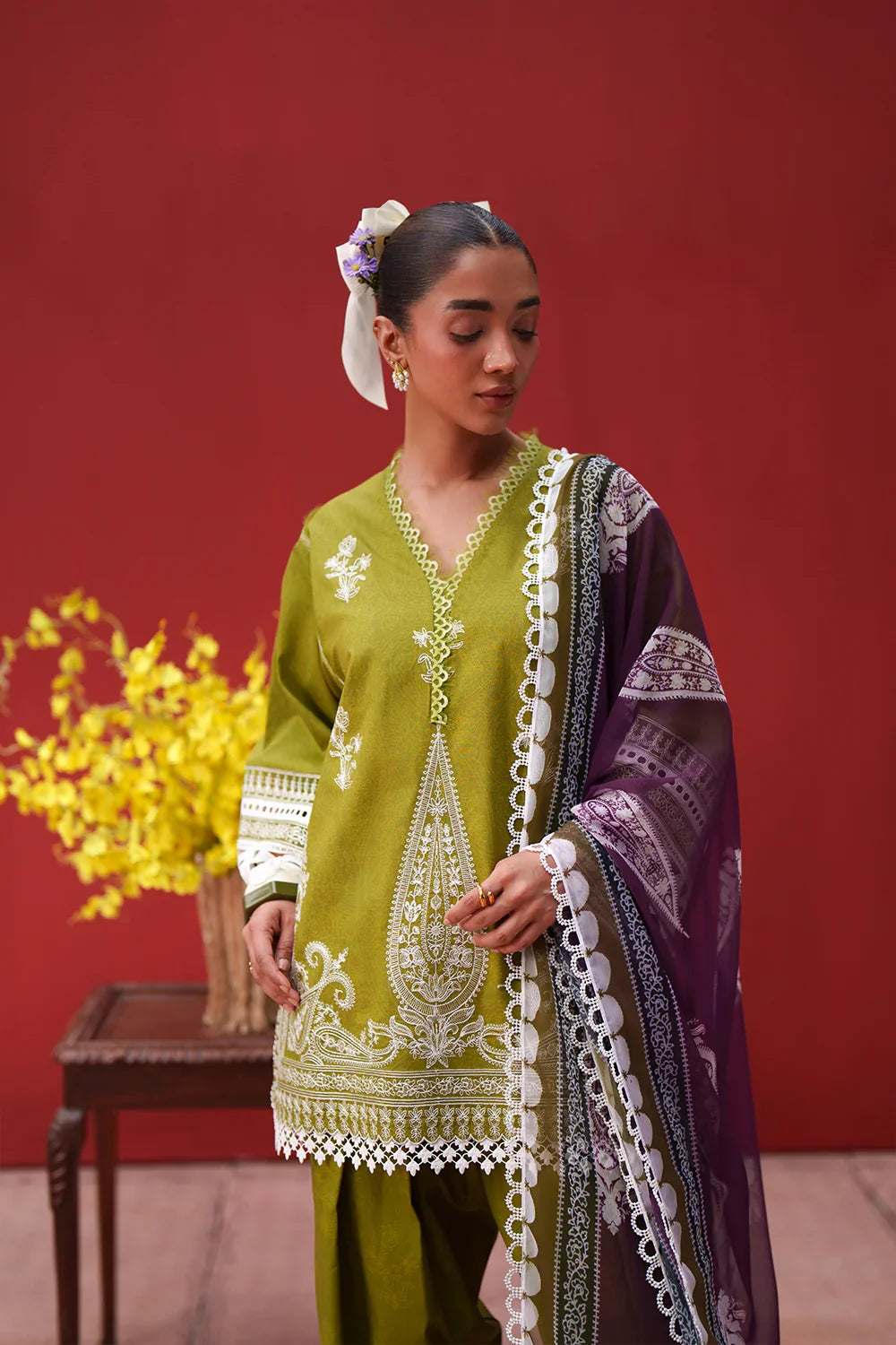 Laanem by Saira Rizwan Unstitched Embroidered Lawn 3 Piece Suit SR26ULL NERAYA-A - Summer Collection