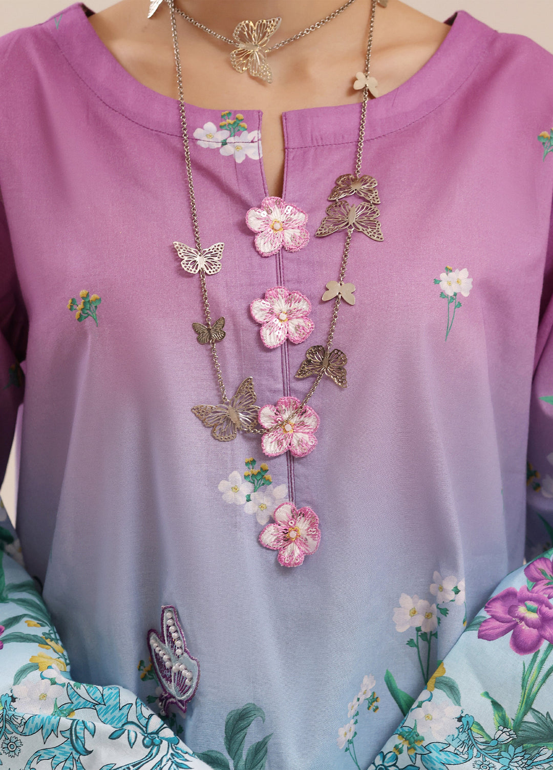 Riley Women RTW Embroidered Lawn 2 Piece Suit RL26RL Lavender Meadows - Casual Collection