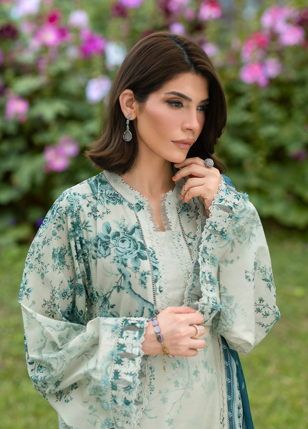 Bridgerton by Elaf Unstitched Printed Lawn 3 Piece Suit EL26ULB EPB-7A - Summer Collection