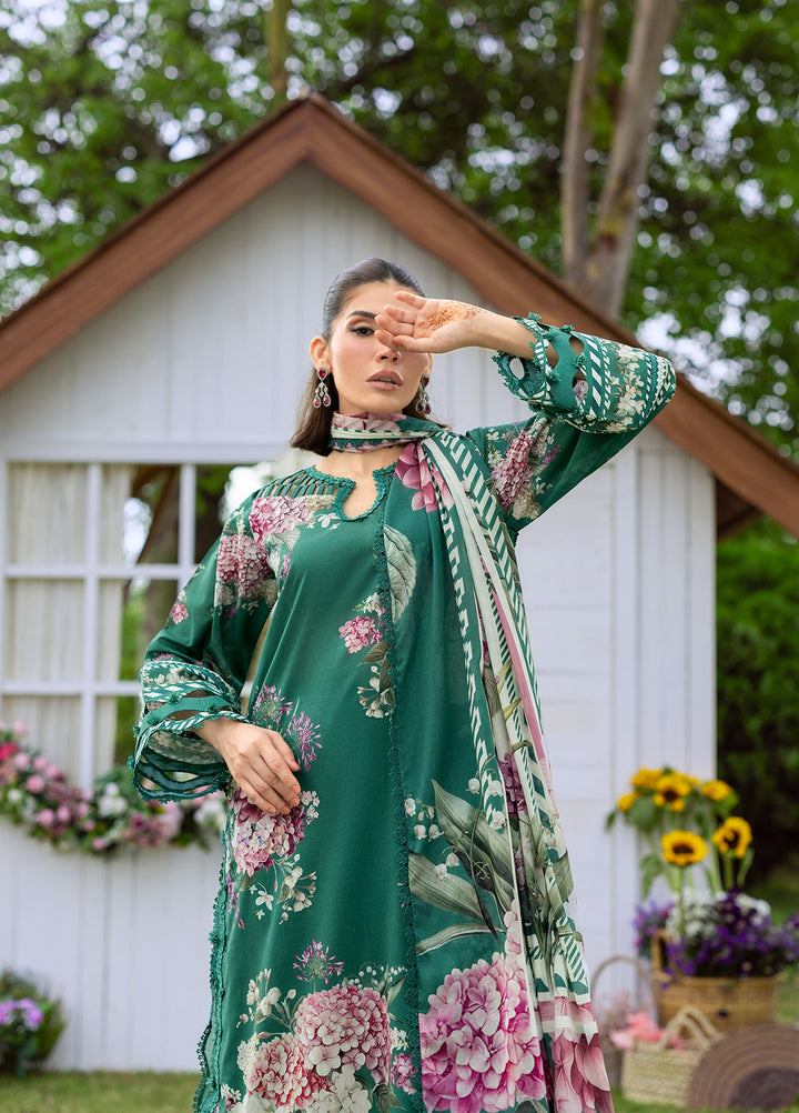 Bridgerton by Elaf Unstitched Printed Lawn 3 Piece Suit EL26ULB EPB-8B - Summer Collection