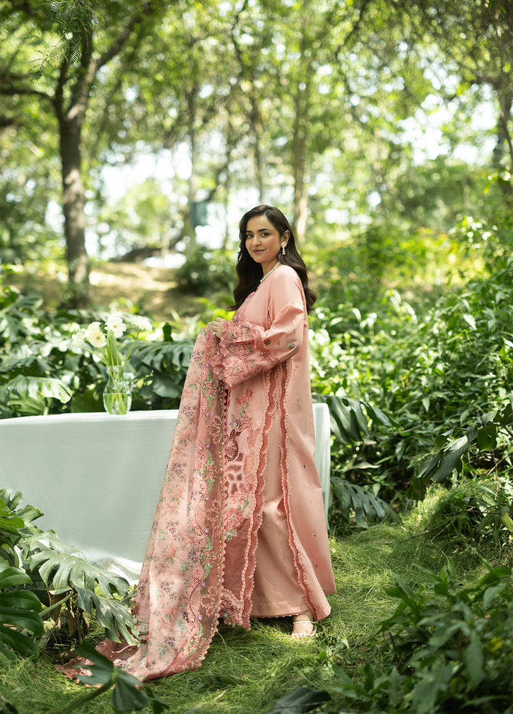 Elaf Premium Unstitched Embroidered Lawn 3 Piece Suit EL26ULF Endless Love ELQ-5A - Festive Collection