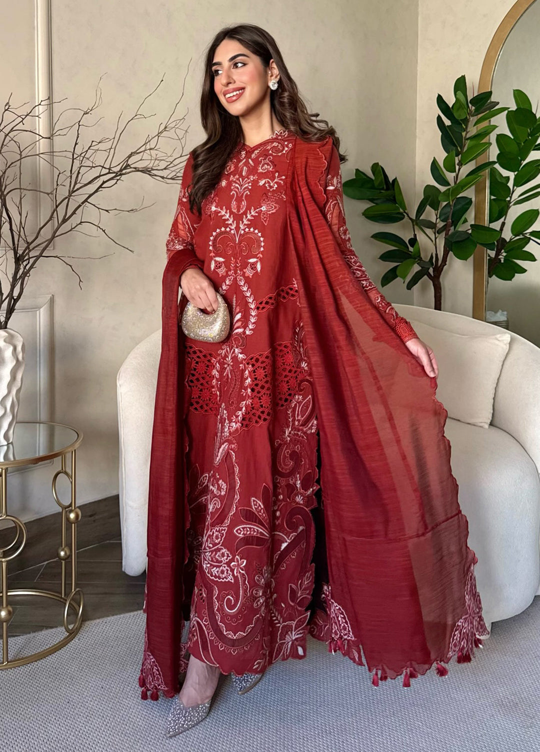 Summer Soiree by Zarposh Unstitched Embroidered Lawn 3 Piece Suit ZR26ULS Calyx - Festive Collection