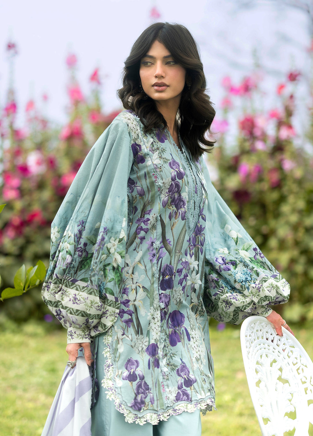 Bridgerton by Elaf Unstitched Printed Lawn 3 Piece Suit EL26ULB EPB-2B - Summer Collection