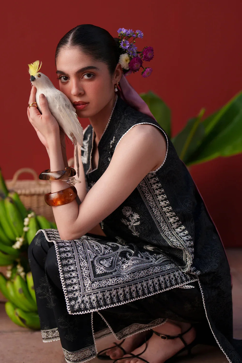 Laanem by Saira Rizwan Unstitched Embroidered Lawn 3 Piece Suit SR26ULL NERAYA-B - Summer Collection