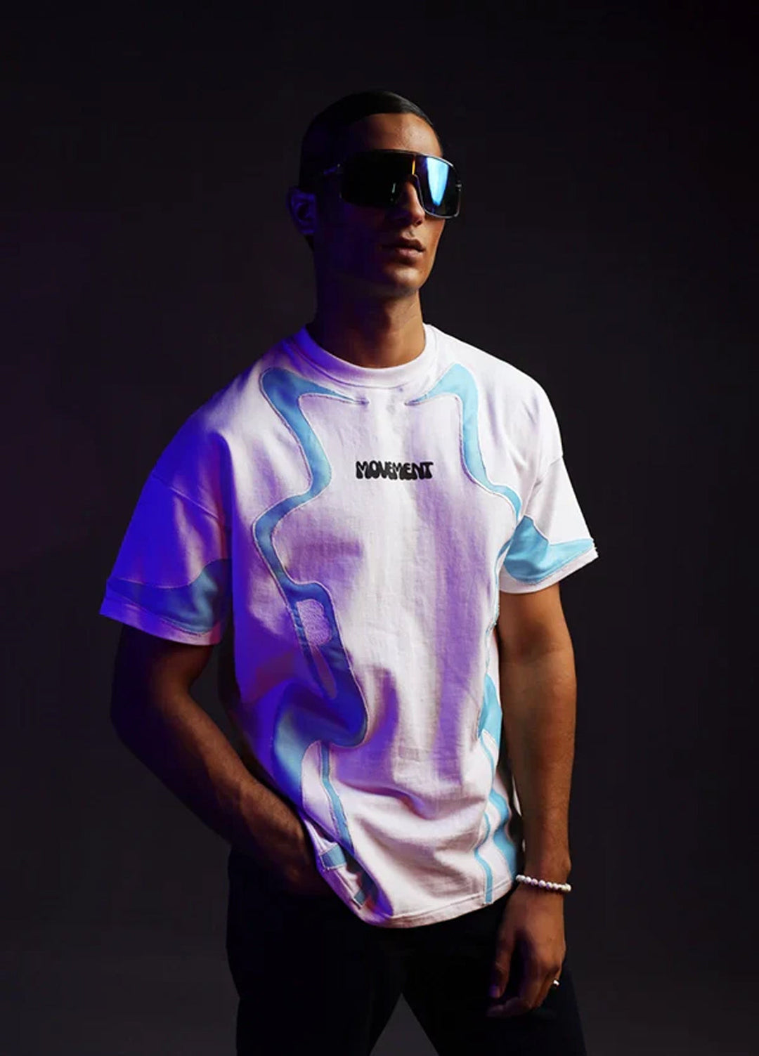 Movement Unisex T 05: Blue Applique Tee - Western Collection