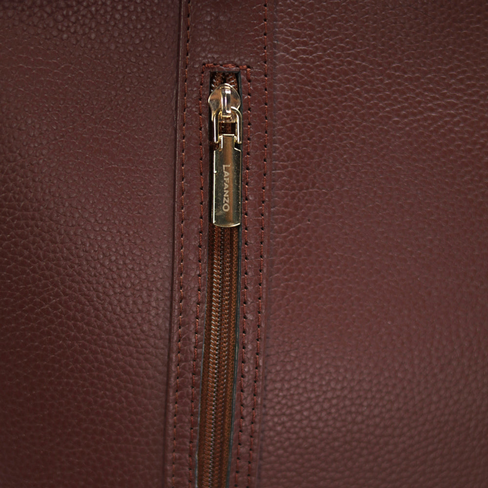 Lafanzo Unisex Leather Verla Tote Bag Chestnut - Accessories Collection