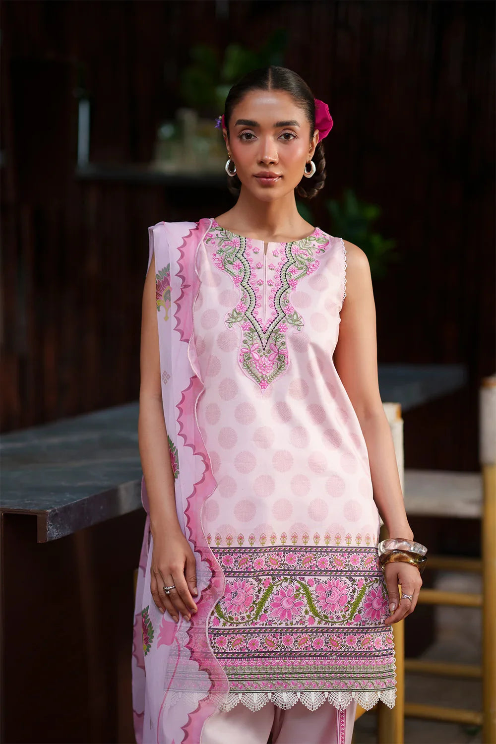 Laanem by Saira Rizwan Unstitched Embroidered Lawn 3 Piece Suit SR26ULL AZURA-B - Summer Collection