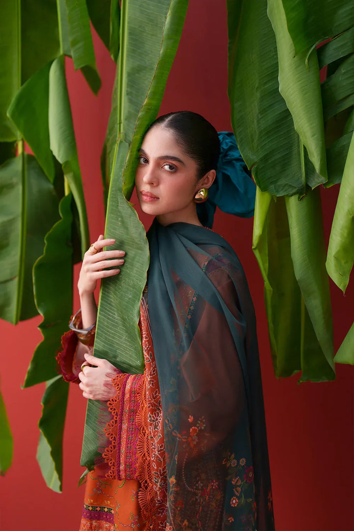 Laanem by Saira Rizwan Unstitched Embroidered Lawn 3 Piece Suit SR26ULL AZAI-B - Summer Collection