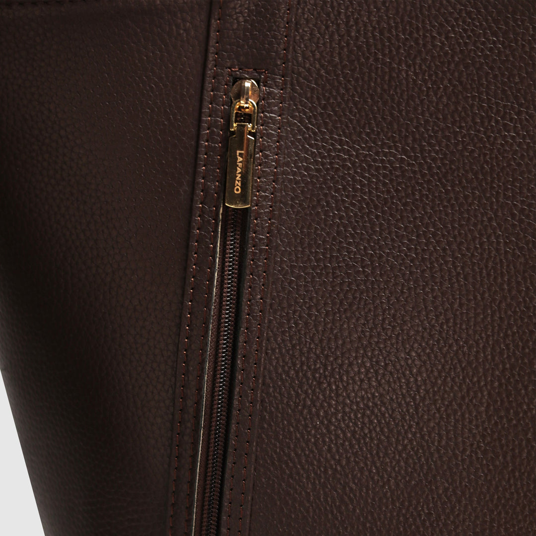 Lafanzo Unisex Leather Verla Tote Bag Midnight Brown - Accessories Collection