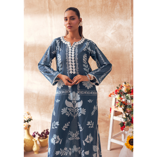 Liyana by Mashra RTW Printed Lawn 2 Piece Suit Ocean Depth Casual Collection