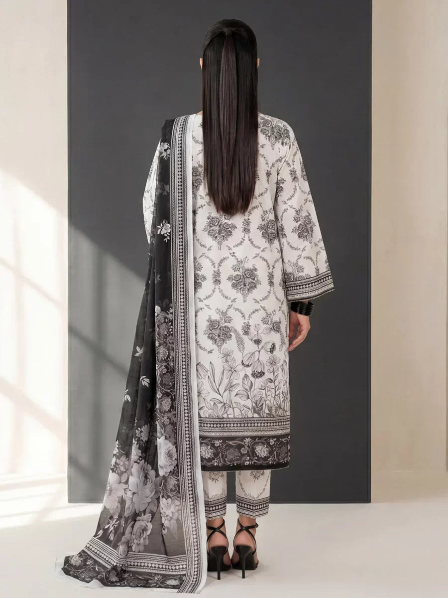Salitex Unstitched Printed Lawn Silk 3 Piece Suit SUNS7ASI412 Casual Collection