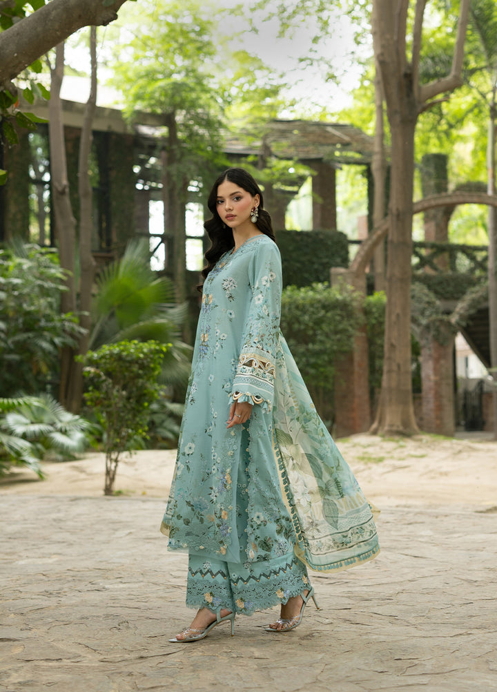 Signature by Elaf Unstitched Embroidered Lawn 3 Piece Suit EL26USLE Zaria ESG-6B - Eid Collection