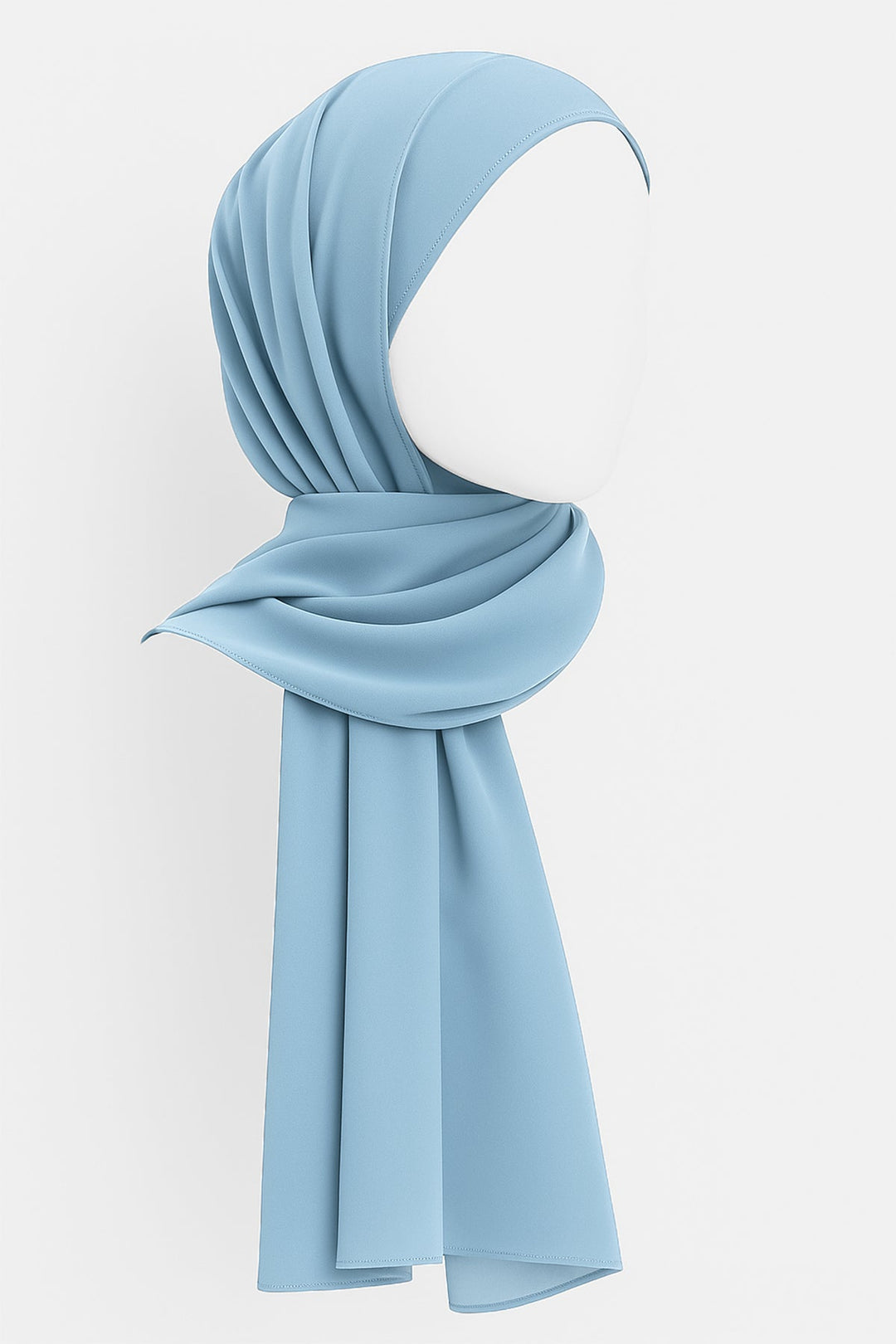 Divinely Crafted Chiffon Solids Hijab 1 Piece Sky Blue HJ-CHF-005 - Summer Collection