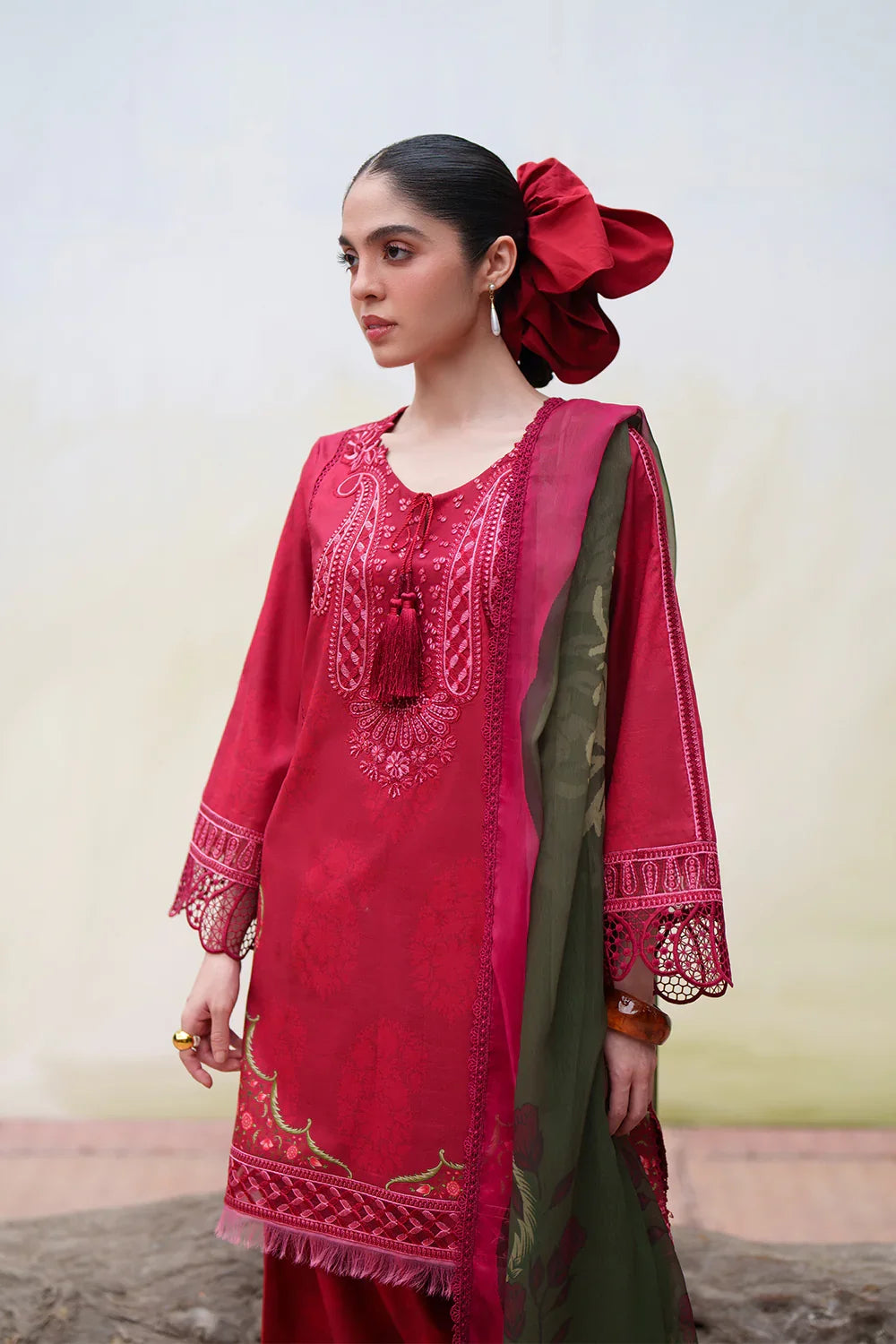 Laanem by Saira Rizwan Unstitched Embroidered Lawn 3 Piece Suit SR26ULL NAYRA-A - Summer Collection