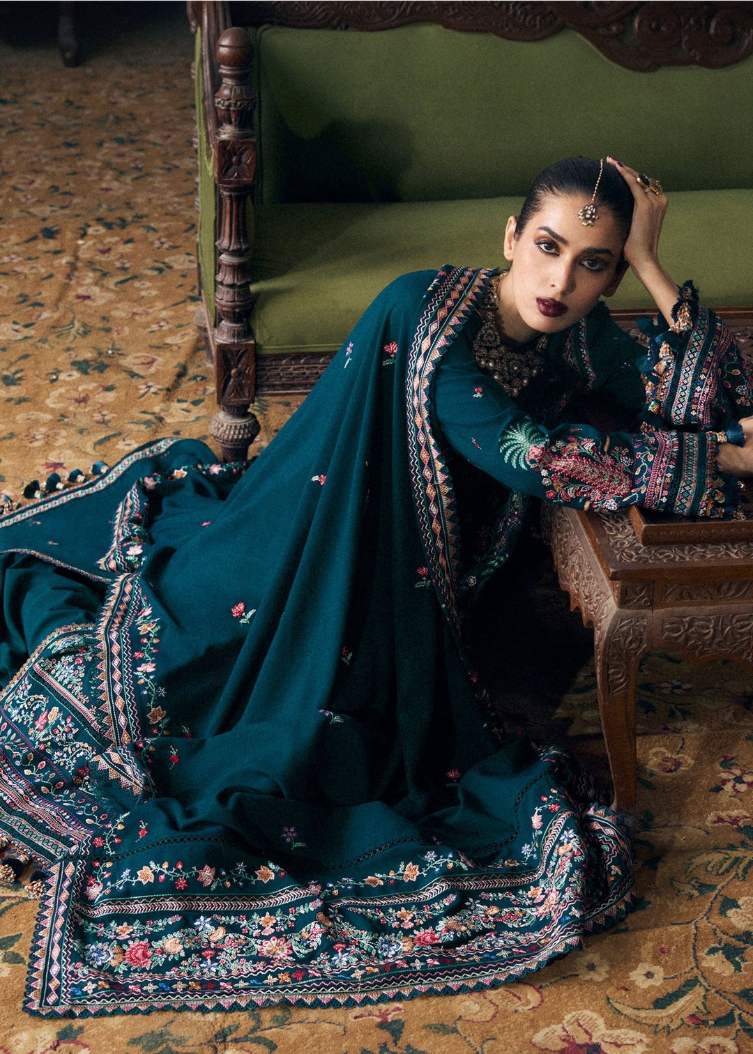 Radha Kishan by Hussain Rehar Unstitched Embroidered Karandi 3 Piece Suit BARKHA - Winter Collection
