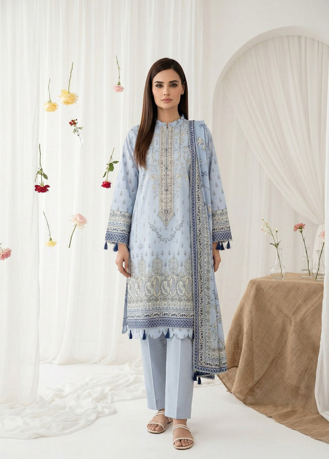 Salina by Regalia Textiles Unstitched Digital Printed Lawn 3 Piece Suit RG26ULSP D2 - Casual Collection