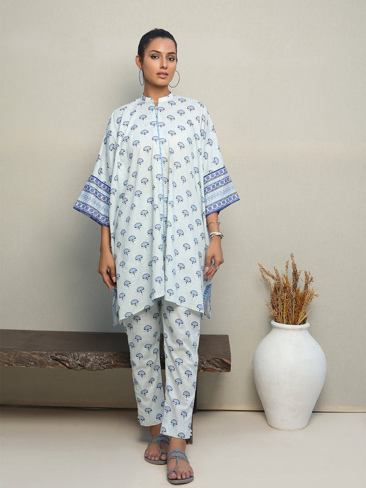 Salitex Women Printed Lensing Slub 2 Piece Suit CP-W22-M-006 - Winter Collection