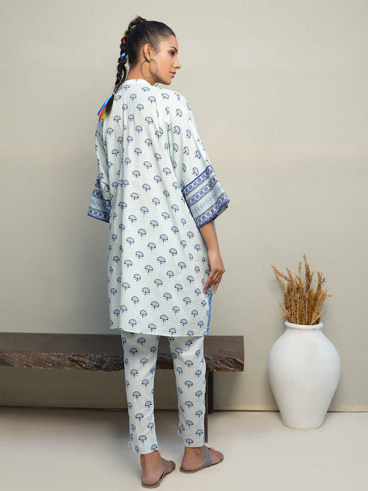 Salitex Women Printed Lensing Slub 2 Piece Suit CP-W22-M-006 - Winter Collection