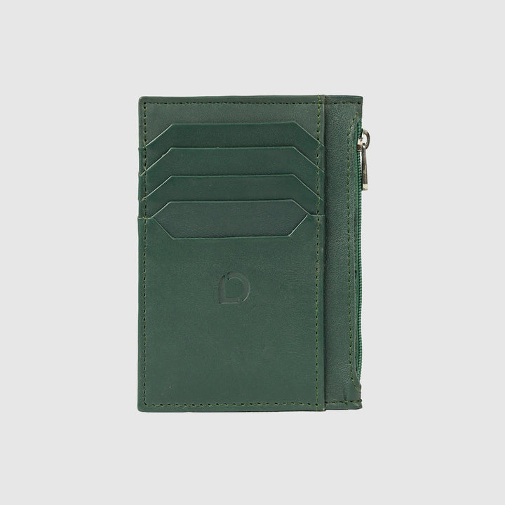 Lafanzo Unisex Leather Regal Zip Card Case Green - Accessories Collection