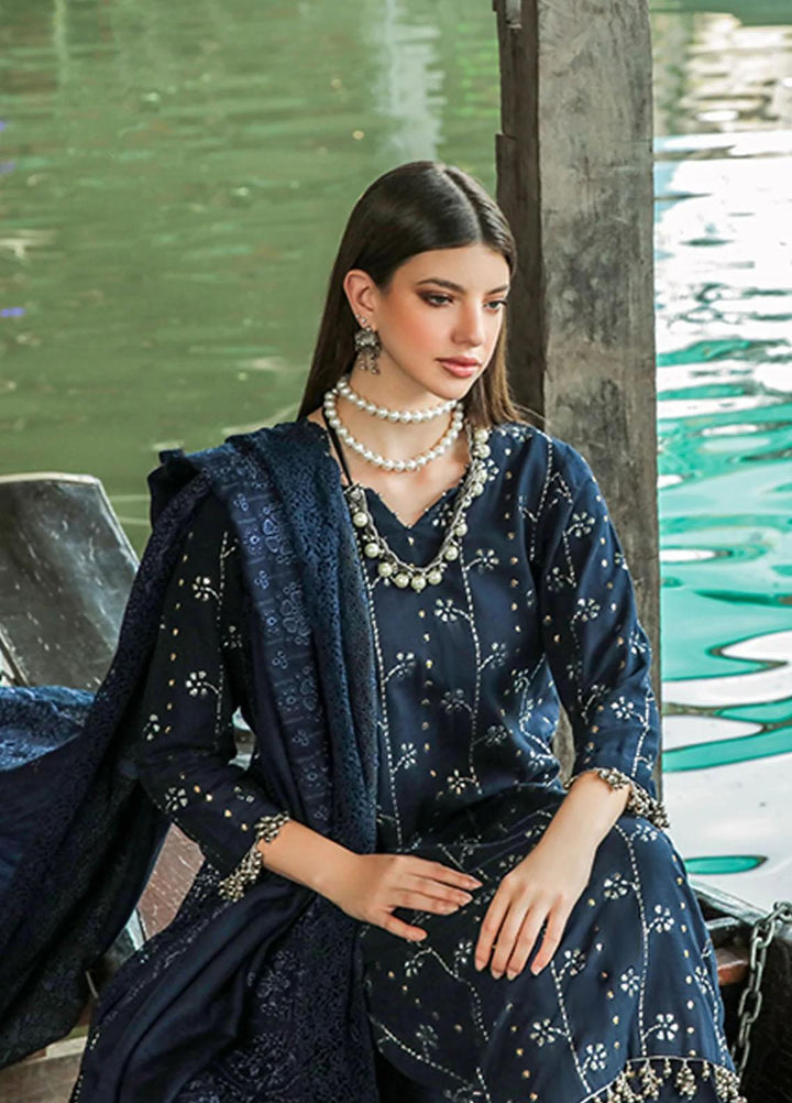 Bazaar By Nureh Embroidered Khaddar Suits Unstitched 3 Piece NU22BM NW-77 - Winter Collection