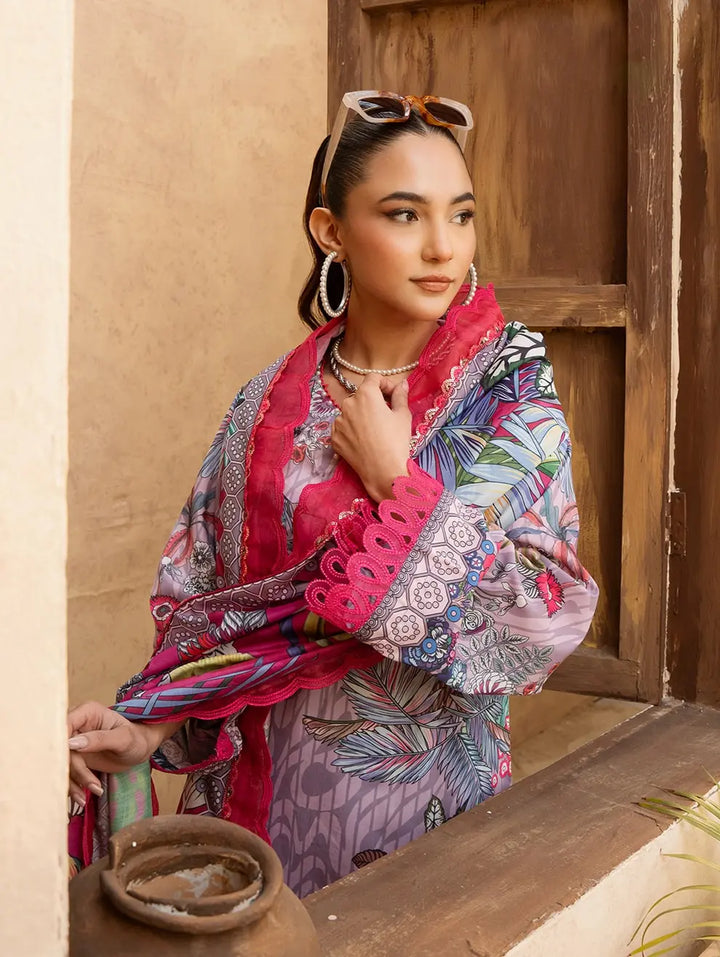 Dastaan by Menaal Unstitched Printed Lawn 3 Piece Suit ML26ULS DP-02B - Festive Collection