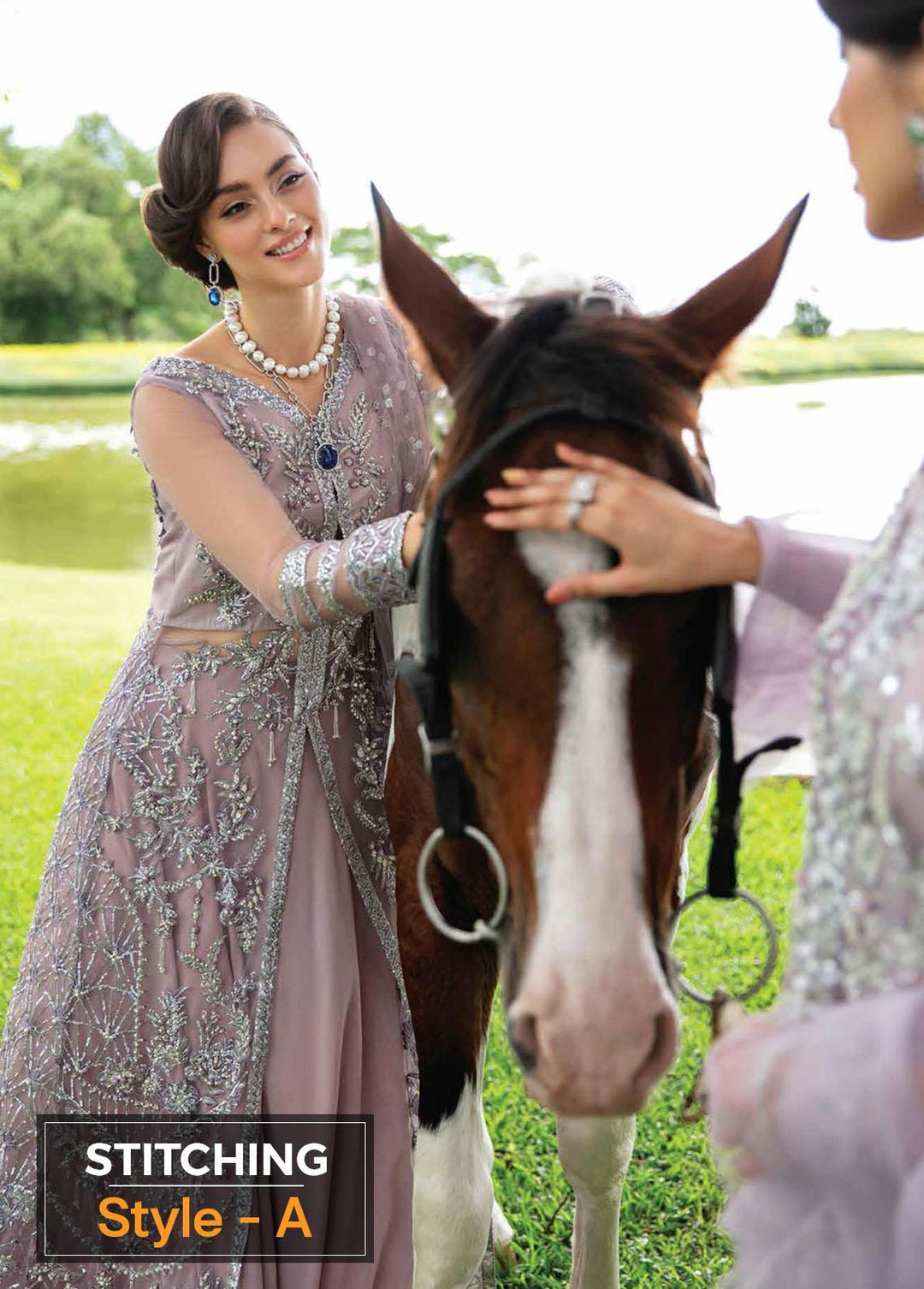 Serendipity by Mushq Embroidered Net Suits Unstitched 4 Piece MQ22S TDL22-03 Claire - Luxury Wedding Collection