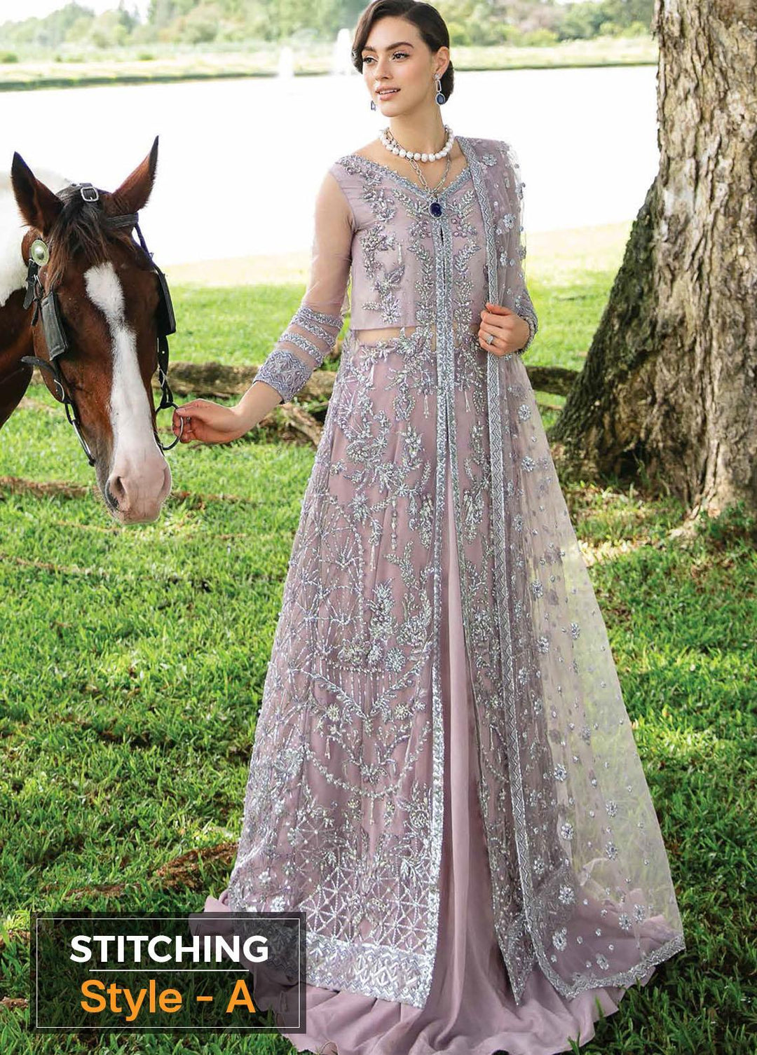 Serendipity by Mushq Embroidered Net Suits Unstitched 4 Piece MQ22S TDL22-03 Claire - Luxury Wedding Collection