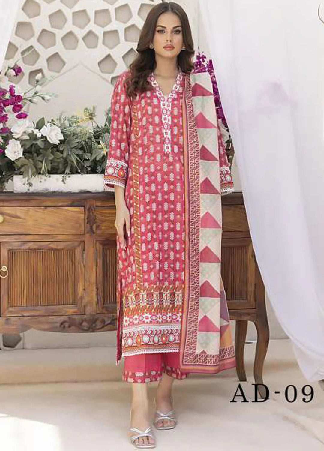 Sasha by Al Dawood Textiles Printed Lawn Suits Unstitched 3 Piece ADT24S AD-02 - Summer Collection