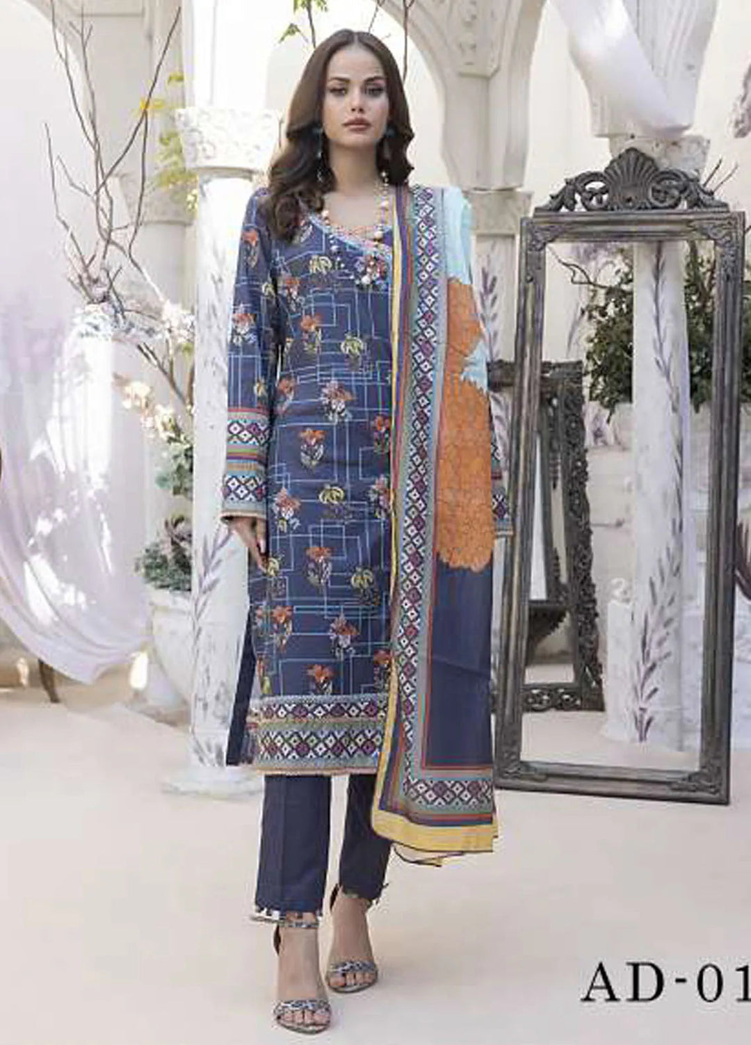 Sasha by Al Dawood Textiles Printed Lawn Suits Unstitched 3 Piece ADT24S AD-04 - Summer Collection