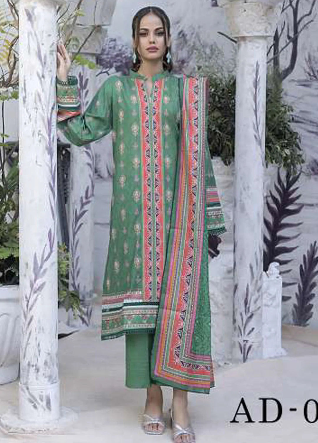 Sasha by Al Dawood Textiles Printed Lawn Suits Unstitched 3 Piece ADT24S AD-07 - Summer Collection