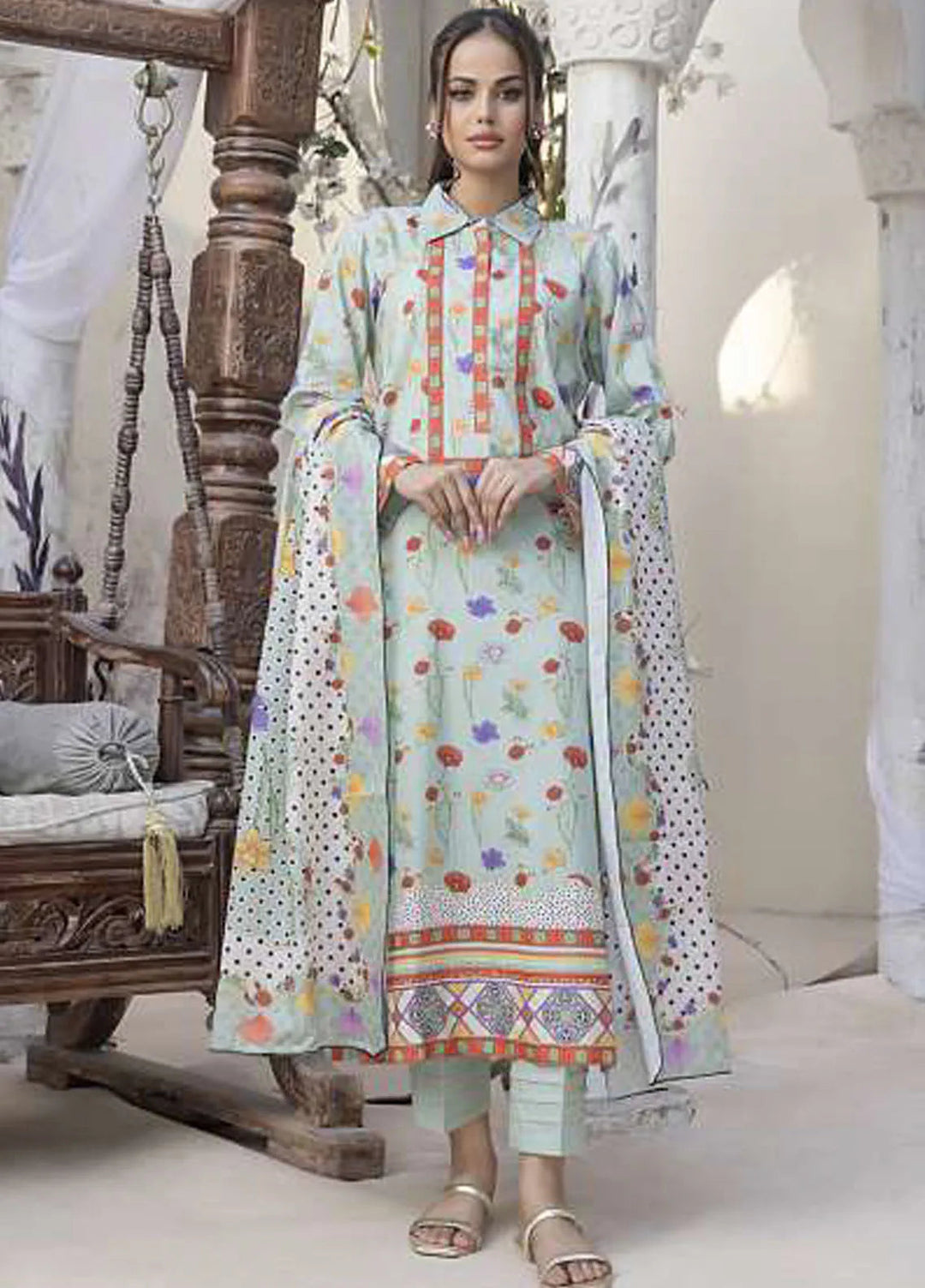 Sasha by Al Dawood Textiles Printed Lawn Suits Unstitched 3 Piece ADT24S AD-10 - Summer Collection