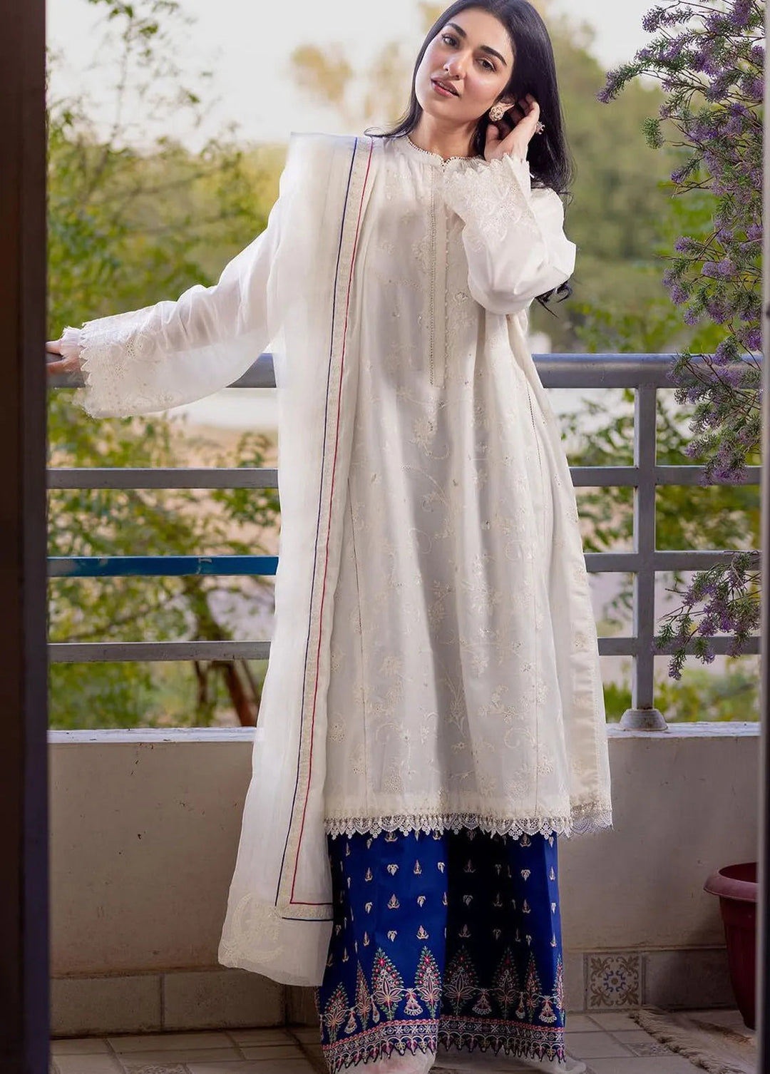 Zara Shahjahan Embroidered Lawn Suits Unstitched 3 Piece ZS24SS D-12B Deena - Summer Collection