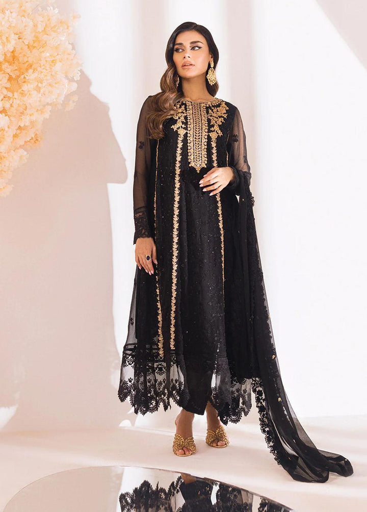 Azure Embroidered Chiffon Suits Unstitched 4 Piece AZU23LE Raven Aura - Luxury Collection