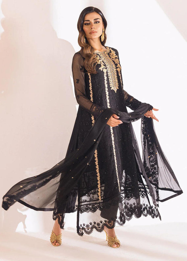 Azure Embroidered Chiffon Suits Unstitched 4 Piece AZU23LE Raven Aura - Luxury Collection