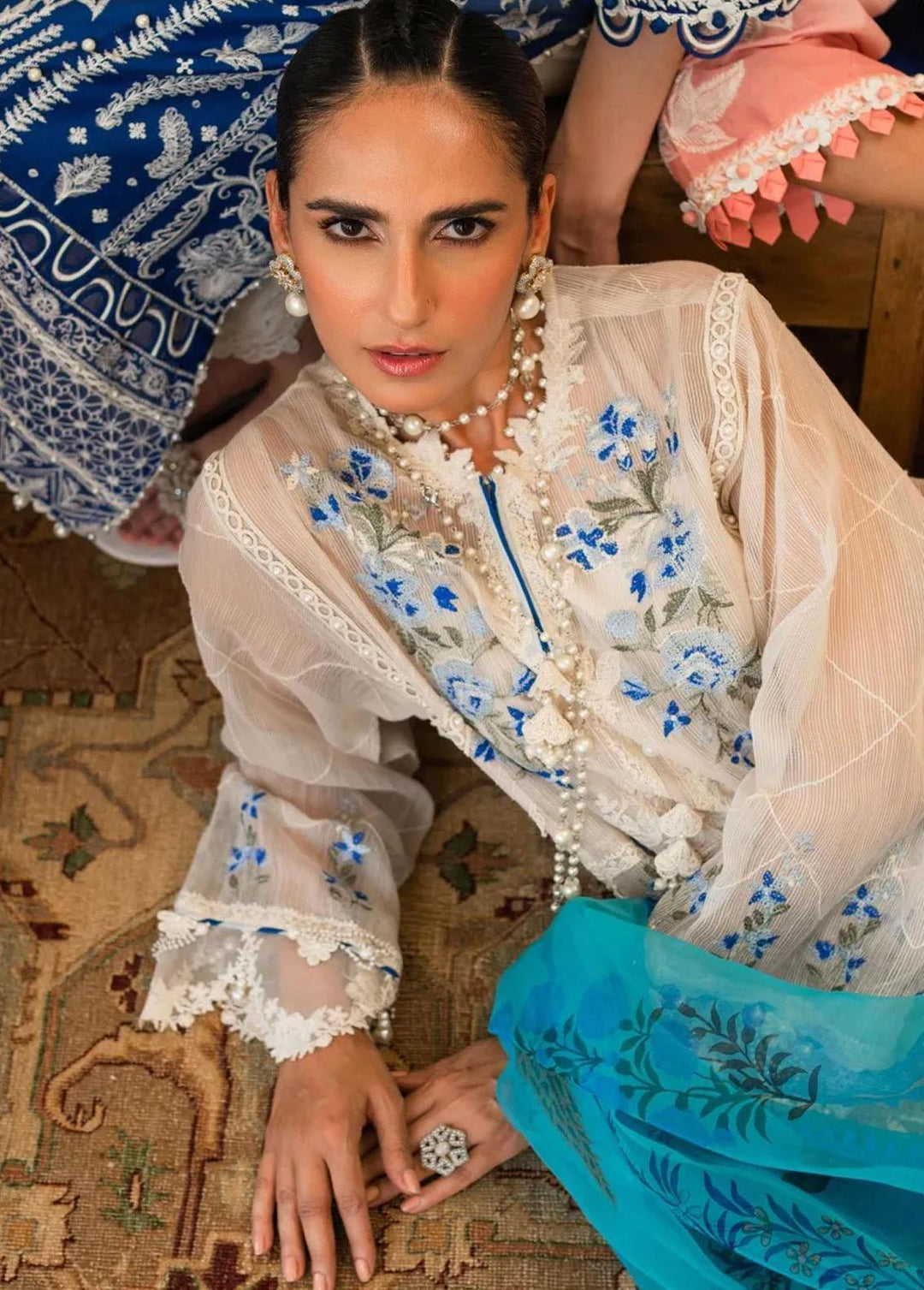Muzlin By Sana Safinaz Embroidered Woven Suits Unstitched 3 Piece SS23MZ 6A - Summer Collection