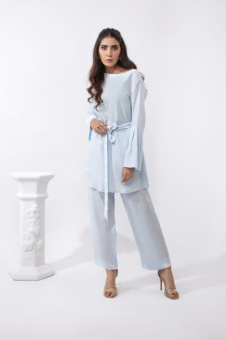 Qais by Syah Women RTW Solids Viscose 1 Piece Casual Shirt with Straight Trouser - Festive Collection